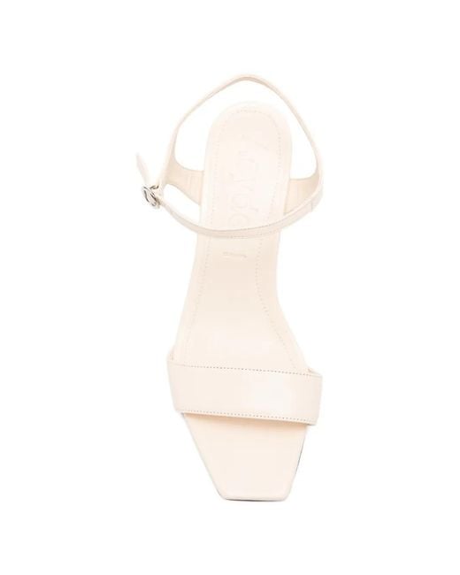 Aeyde White Imogen Nappa Leather Creamy