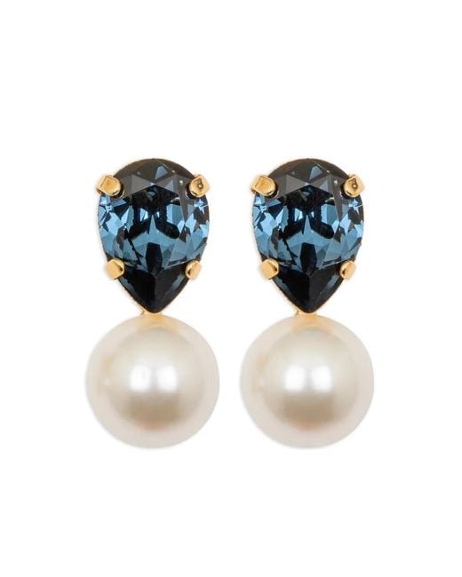Jennifer Behr Blue Cimone Teardrop Earrings