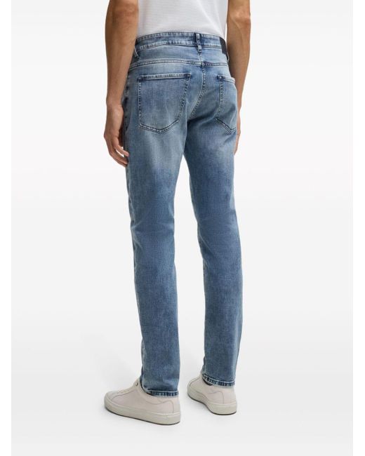 Boss Slim-fit Katoenen Jeans in het Blue voor heren