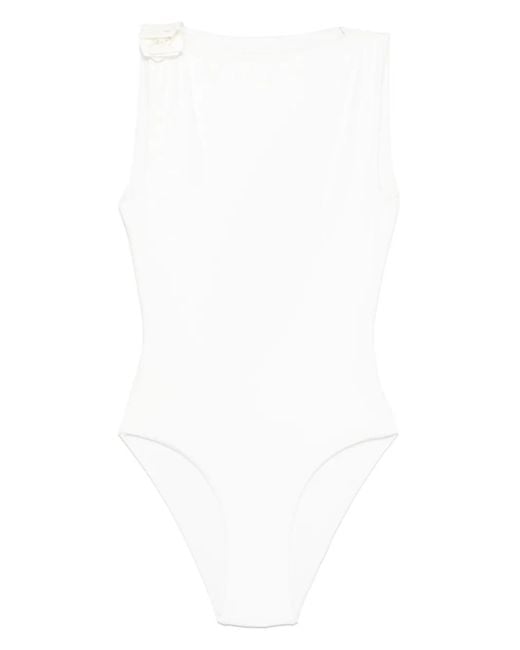 Maygel Coronel White Claver Swimsuit