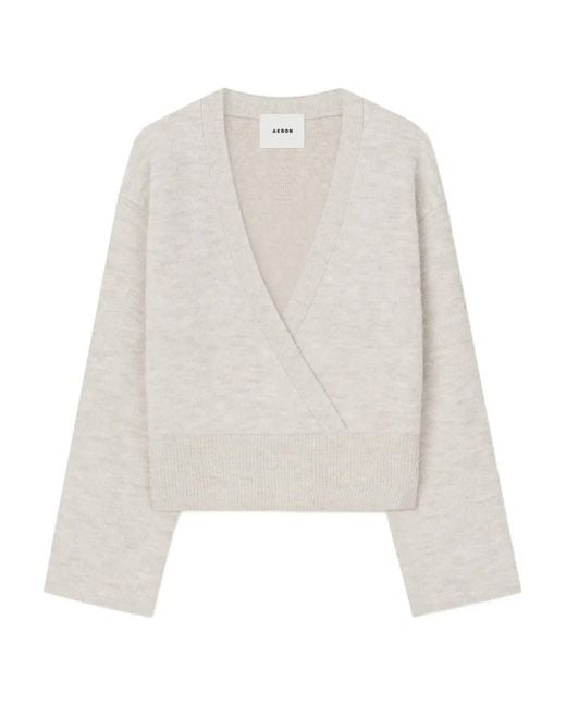 Pull Léon À Col V Aeron en coloris White