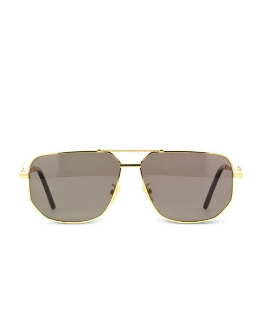 Occhiali Da Sole Con Montatura Stile Pilota di Fred in Gray da Uomo
