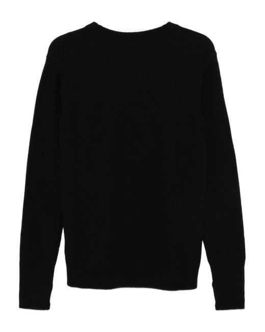 Barena Black Ribbed Wool Sweater for men