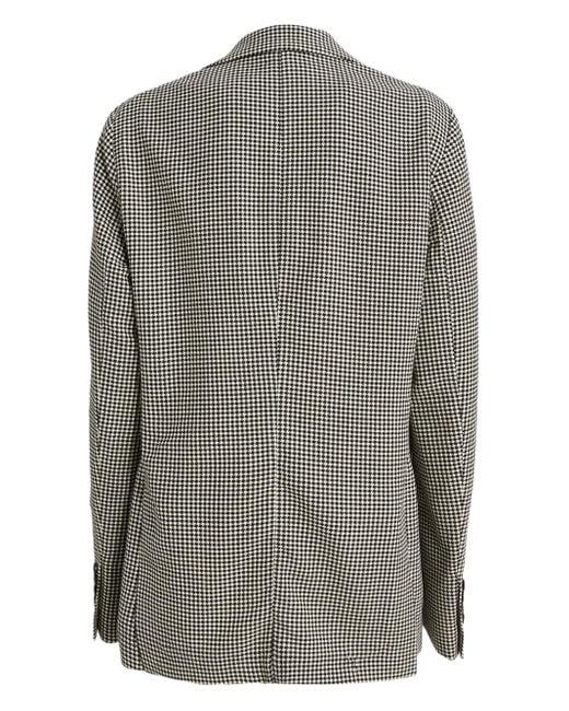 Circolo 1901 Gray Check-Pattern Blazer