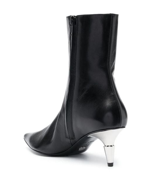 Proenza Schouler Spike Pointed Toe Ankle Boots In Black