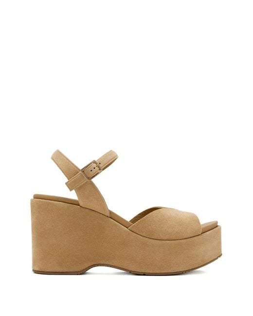 Pedro Garcia Natural Platform Buckle Sandals