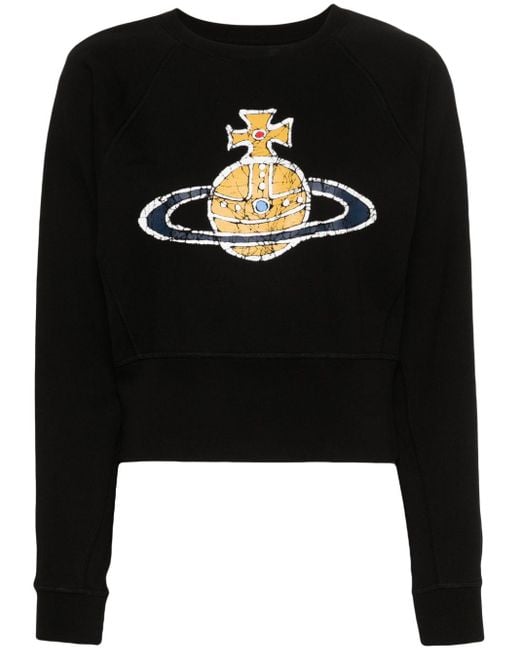 Vivienne Westwood Black Sweatshirt mit Orb-Print