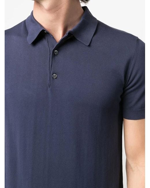 Baracuta Blue Ss Polo Knit for men