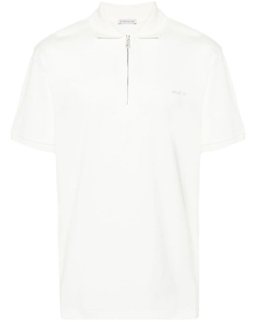 Moncler Poloshirt mit Logo-Prägung in White für Herren
