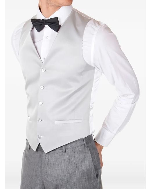 Corneliani White Martingale Waistcoat for men
