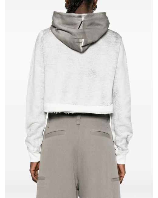 Thom Krom White Hooded Knitted Top