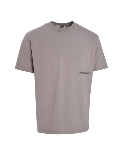hinnominate Gray Logo-Print T-Shirt for men