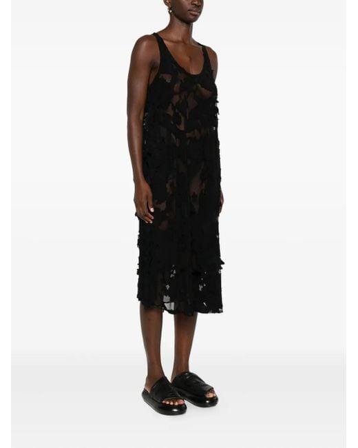 R13 Black Distressed Sleeveless Dress