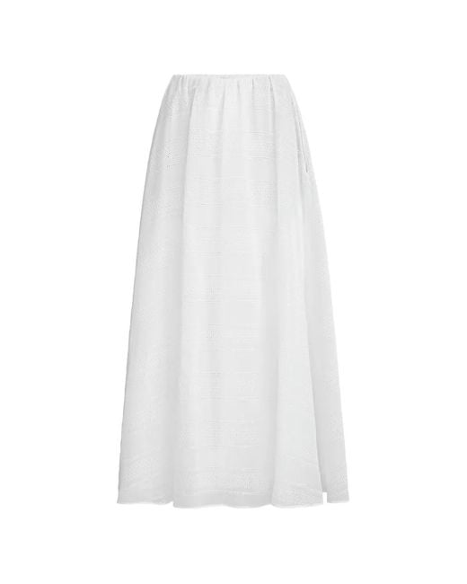 Brunello Cucinelli White Broderie Anglaise Skirt