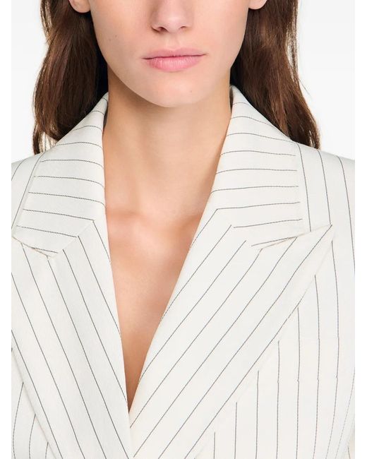 Blazer A Rayas Sandro de color White