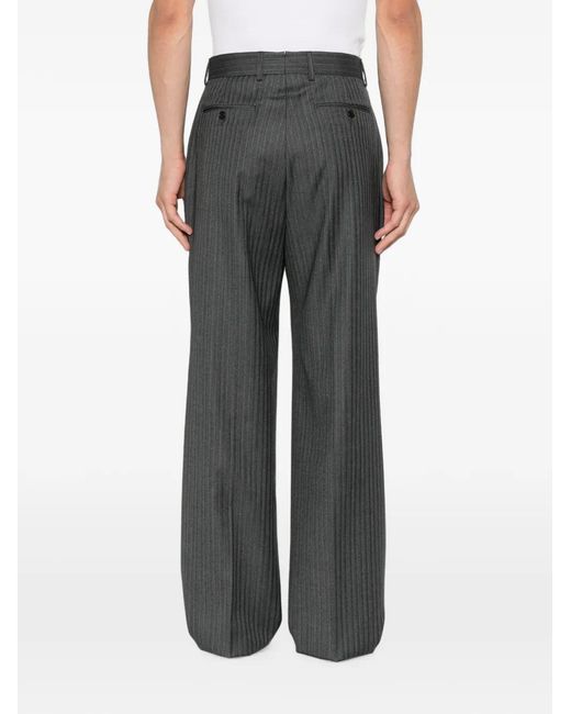 Reveres 1949 Gray Pantalon Droit À Fines Rayures for men