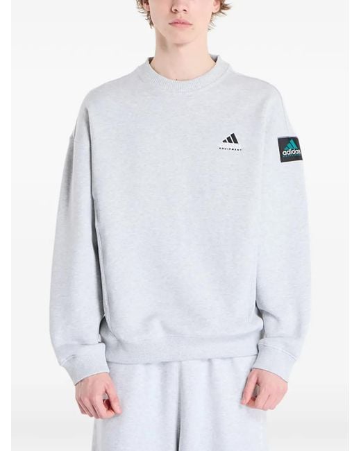 Adidas Blue Logo-Detail Sweatshirt for men