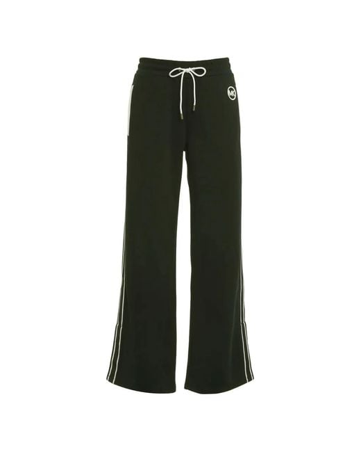 Michael Kors Black Contrast-Trim Track Pants