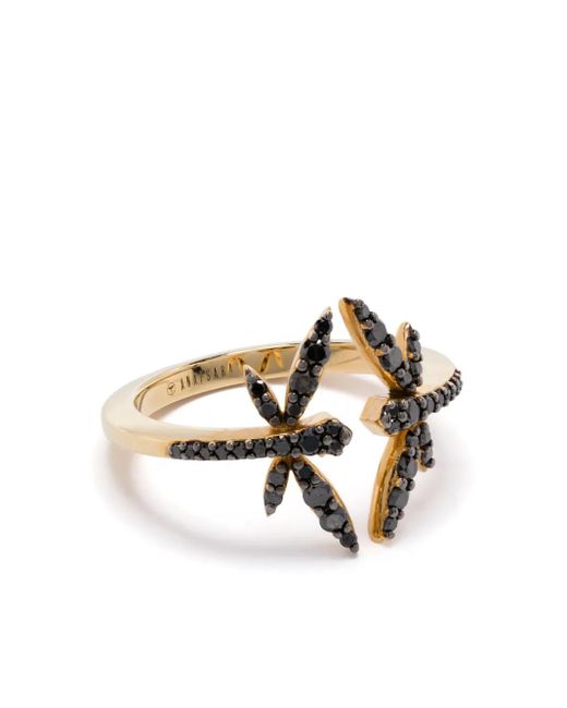Anapsara Metallic 18Kt Goldring Mit Libellenmotiv Und Diamant