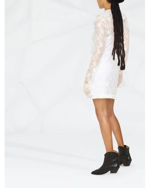 Philosophy Di Lorenzo Serafini White Minikleid Aus Spitze Mit Rüschen