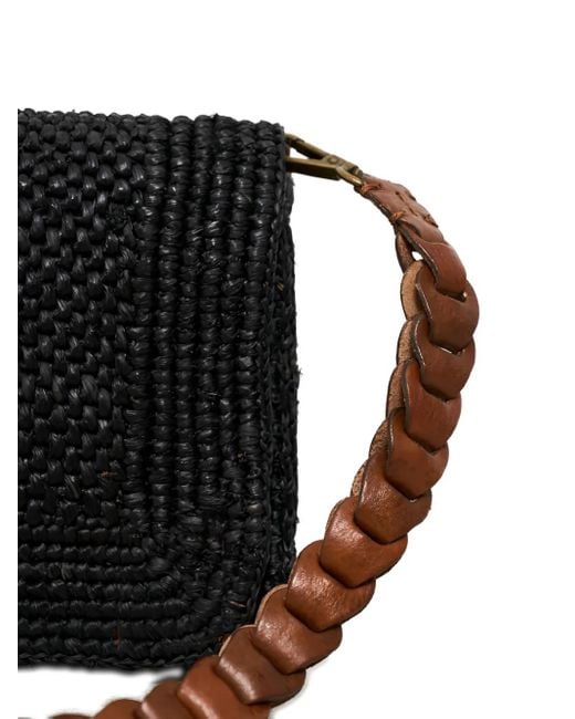 IBELIV Black Milano Braided-Strap Shoulder Bag