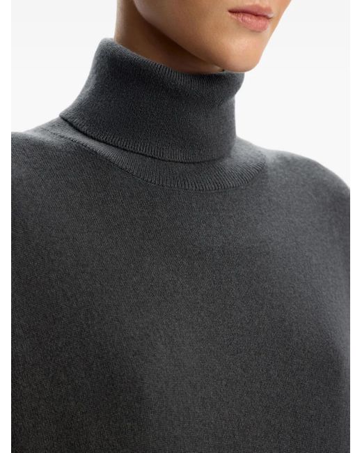 12 STOREEZ Gray Turtleneck Merino-Wool Sweater