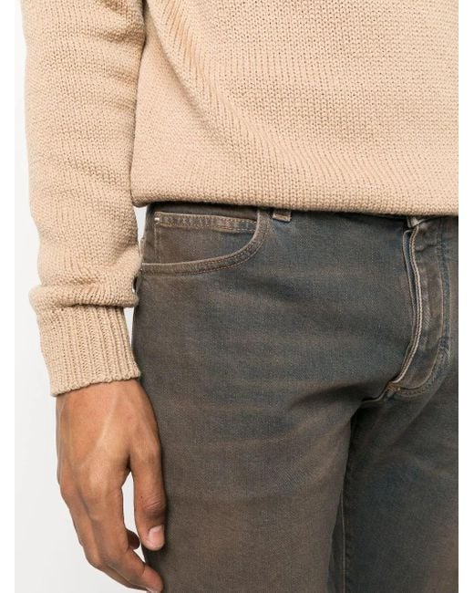 Balmain Gerafelde Jeans in het Gray voor heren