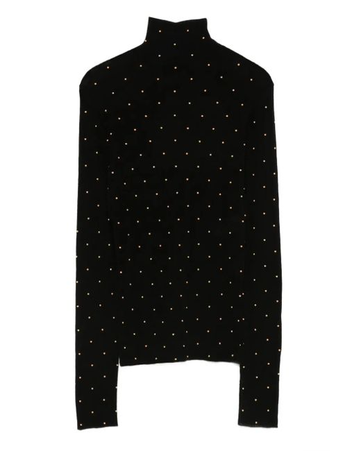 Rabanne Black Stud-Embellished Jumper