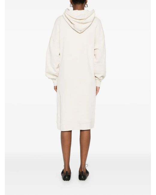 Marc O' Polo White Hooded Drawstring Dress
