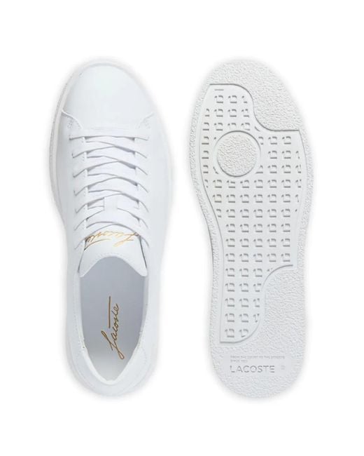 Lacoste White Athletic Sneakers for men
