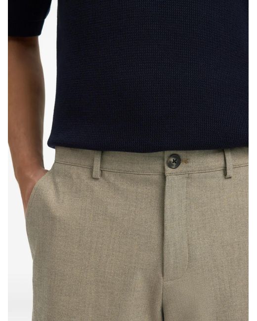 SELECTED Gray Buttoned Shorts for men