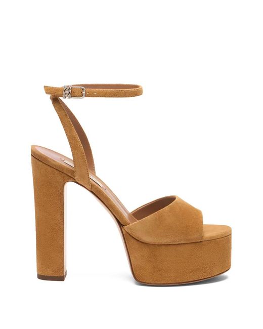 Casadei White Patty Platform Heeled Sandals