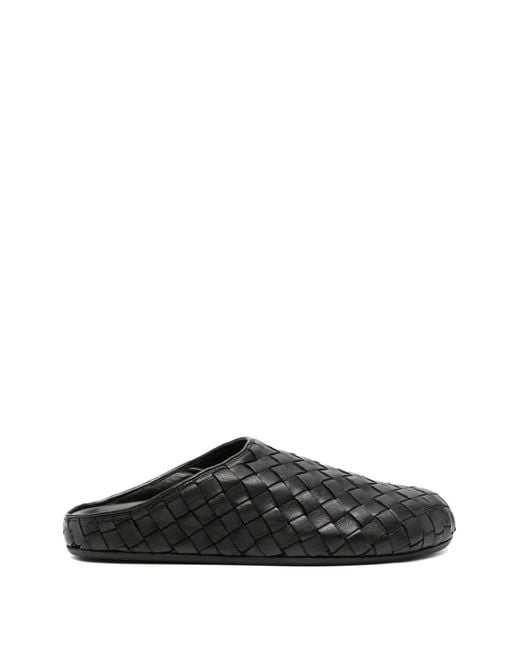 Officine Creative Black Intreccio Mules for men