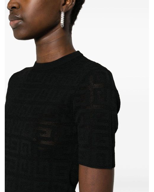 Camiseta con motivo 4G en jacquard Givenchy de color Black