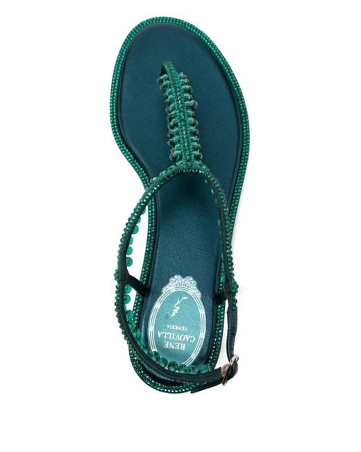 Rene Caovilla Green Diana Sandals