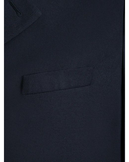 Bally Blue Single-Breasted Twill Blazer for men