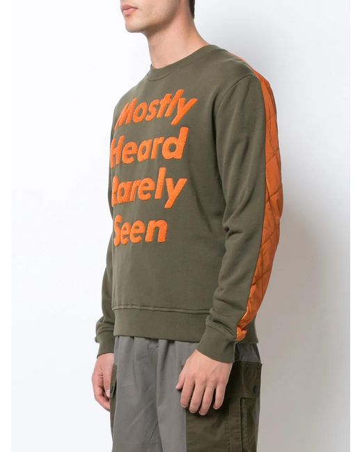Mostly Heard Rarely Seen Gray Logo Patch Sweatshirt for men