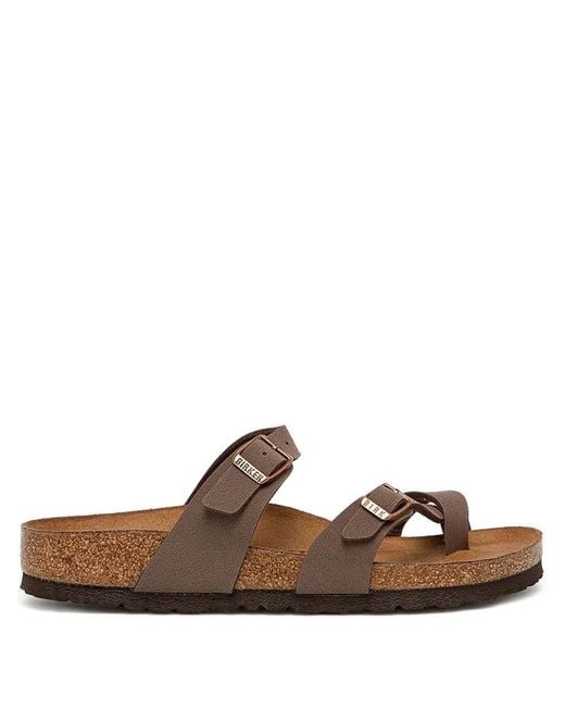 Birkenstock Brown Mayari Double-Strap Slide Sandals