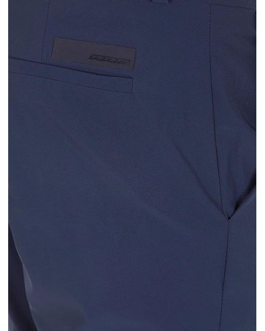 Rrd Blue Button Cuffed Trousers for men