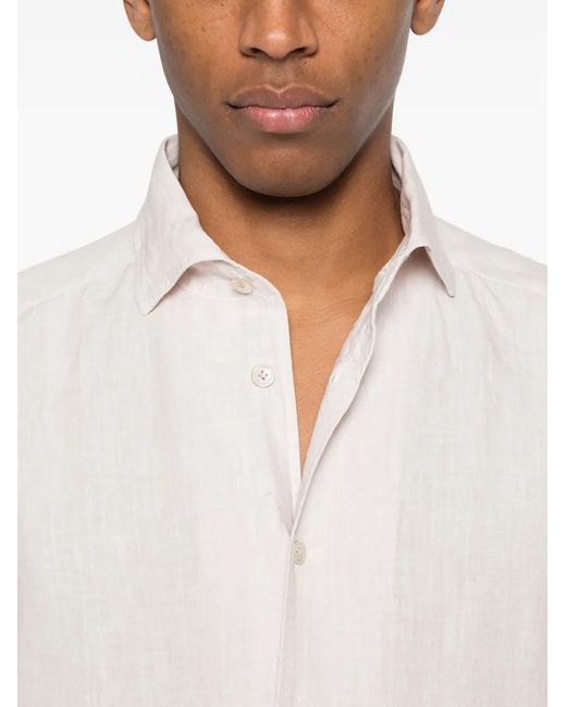 Eleventy White Buttoned Shirt for men