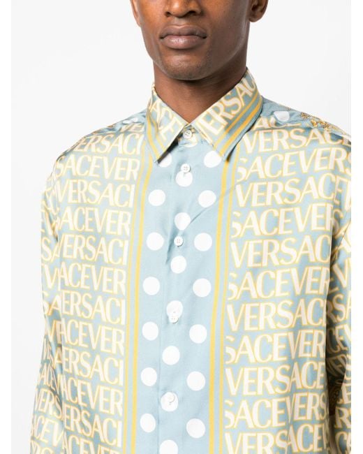 Versace Seidenhemd mit Allover-Print in Weiß für Herren | Lyst AT
