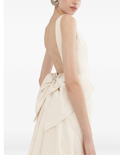 Nissa Natural Backless Maxi Dress