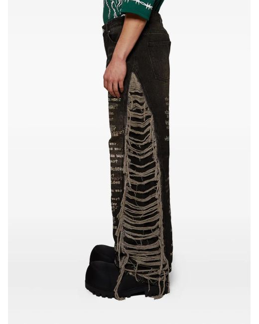 Who Decides War Black Scripture Jeans for men
