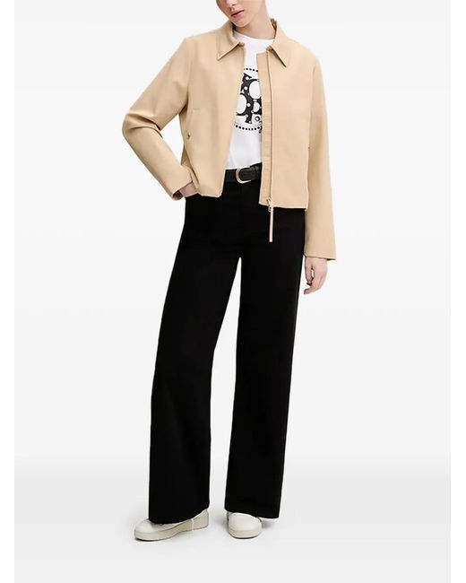 Sisley Black Logo-Patch Jeans