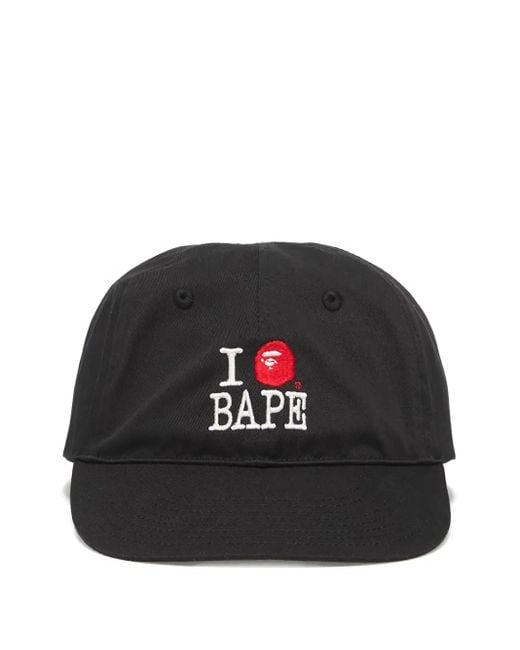 Gorra con logo A Bathing Ape de color Black