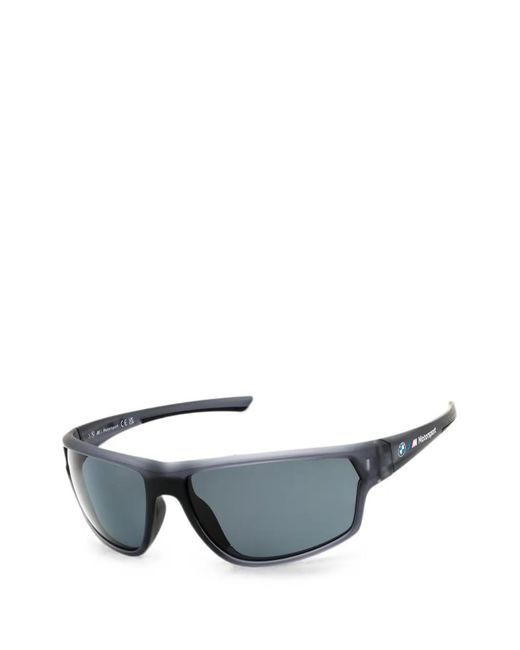 BMW Gray Rectangle-Frame Sunglasses for men