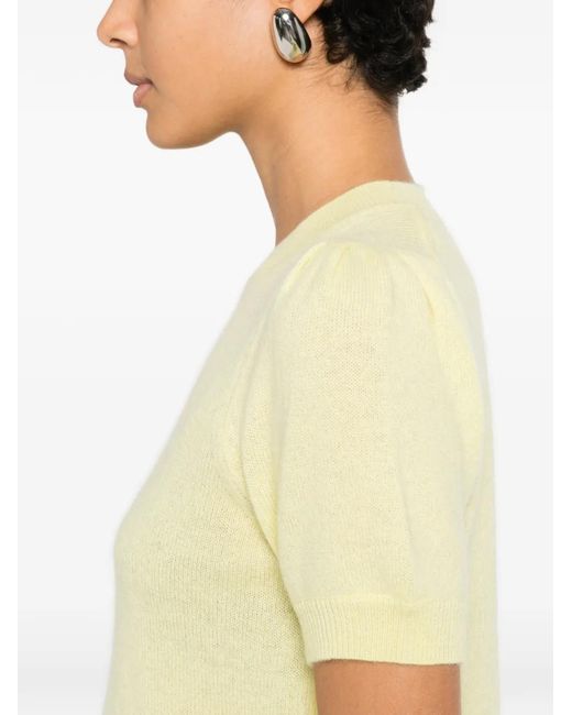 Allude Yellow Short-Sleeve T-Shirt