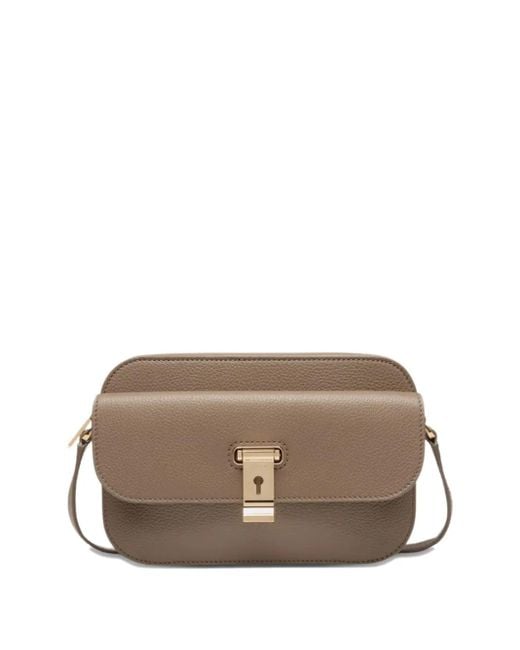 Bally Brown Lock Me Cross Body Bag