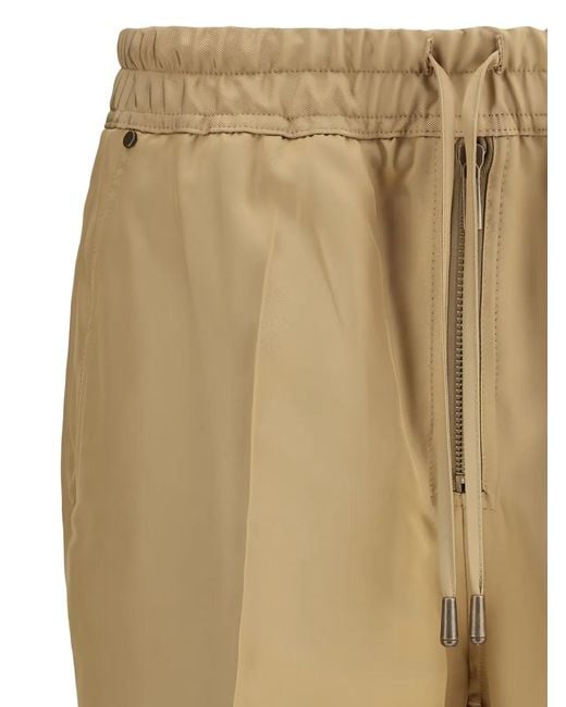 True Royal Natural Drawstring-Zip Trousers