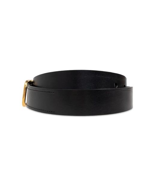 Loewe Black Rounded Leather Belt
